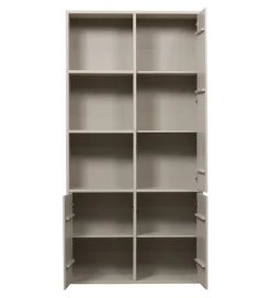 Regał MEGGY 108 cm drewno sosny szary prawostronny