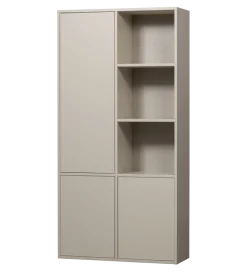 Regał MEGGY 108 cm drewno sosny szary lewostronny