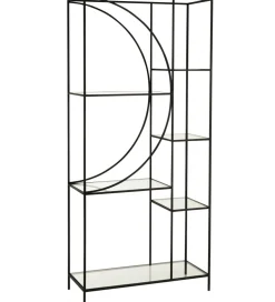 Regał metalowy Circle 180 cm czarny
