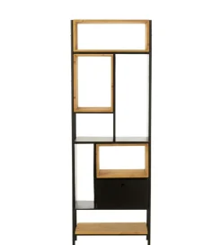 Regał TINA 65 cm x 185 cm drewno jodła czarny