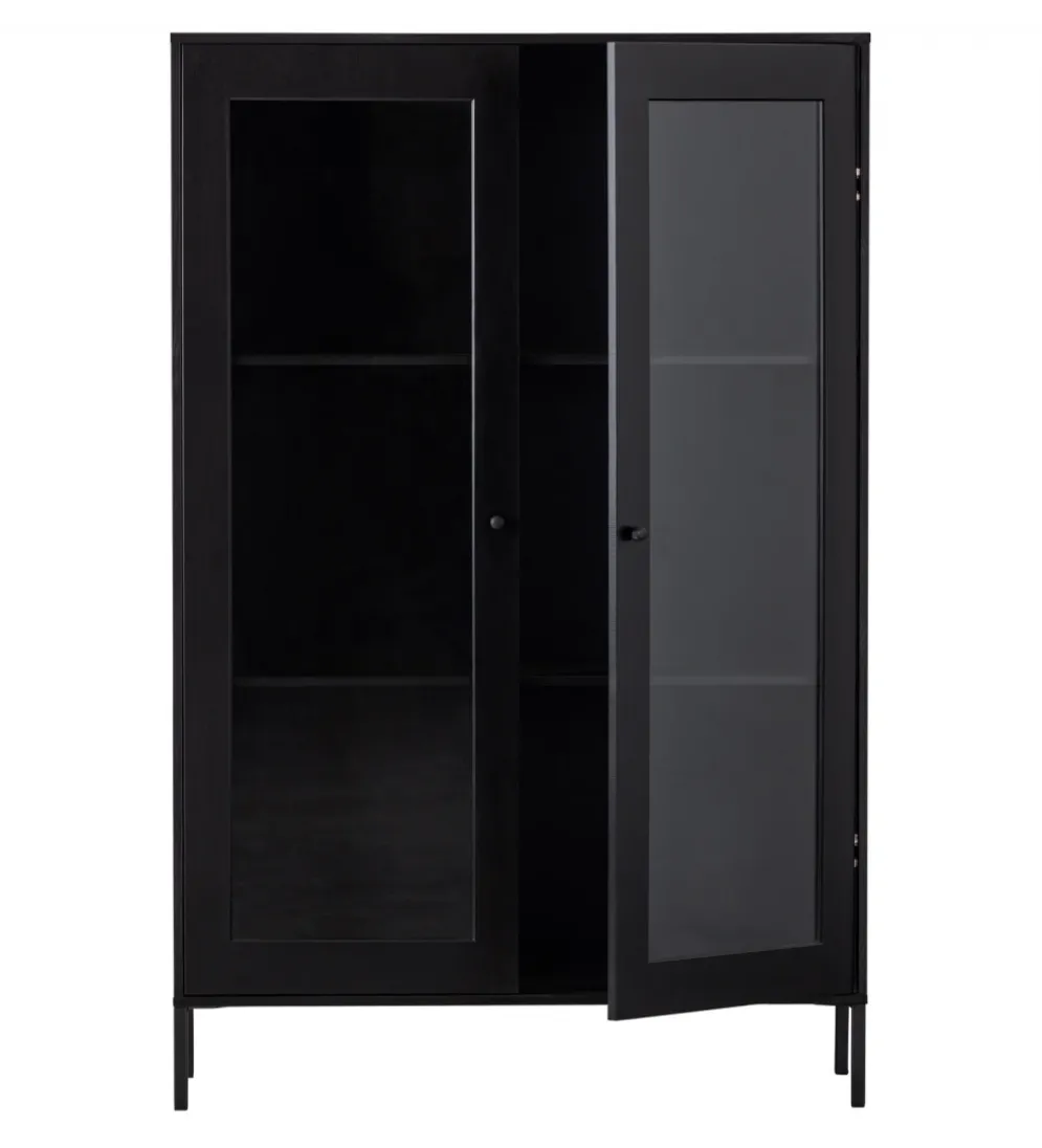 Regał XAM 155 cm drewno sosny czarny
