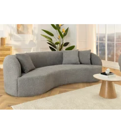 Sofa ATELIER 230 cm 3 osobowa bouclé szary