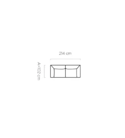 Sofa BAHAMA Candelo A 214 cm o głębokości siedziska 70 cm