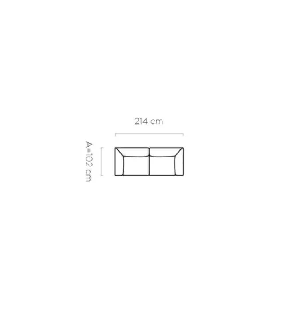 Sofa BAHAMA Candelo A 214 cm o głębokości siedziska 70 cm