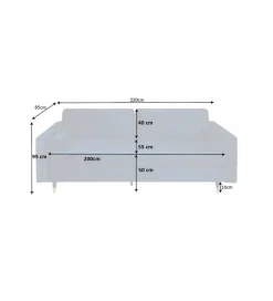 Sofa CANIS velvet 220 cm szmaragdowo zielony aksamit