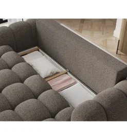 Sofa COTTONN 256 cm z funkcją spania popielaty tkanina royal 20