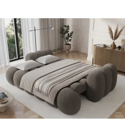 Sofa COTTONN 256 cm z funkcją spania popielaty tkanina royal 20