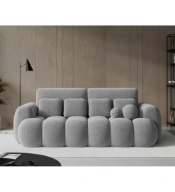 Sofa COTTONN 256 cm z funkcją spania jasny szary tkanina royal 04