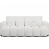 Sofa COTTONN 256 cm z funkcją spania biała tkanina paolli 01