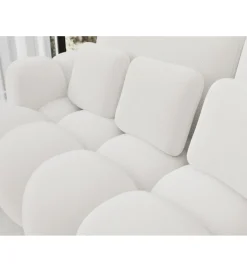 Sofa COTTONN 256 cm z funkcją spania biała tkanina paolli 01
