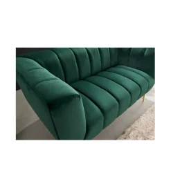 Sofa dwuosobowa Scarlett 165 cm szmaragdowo zielona