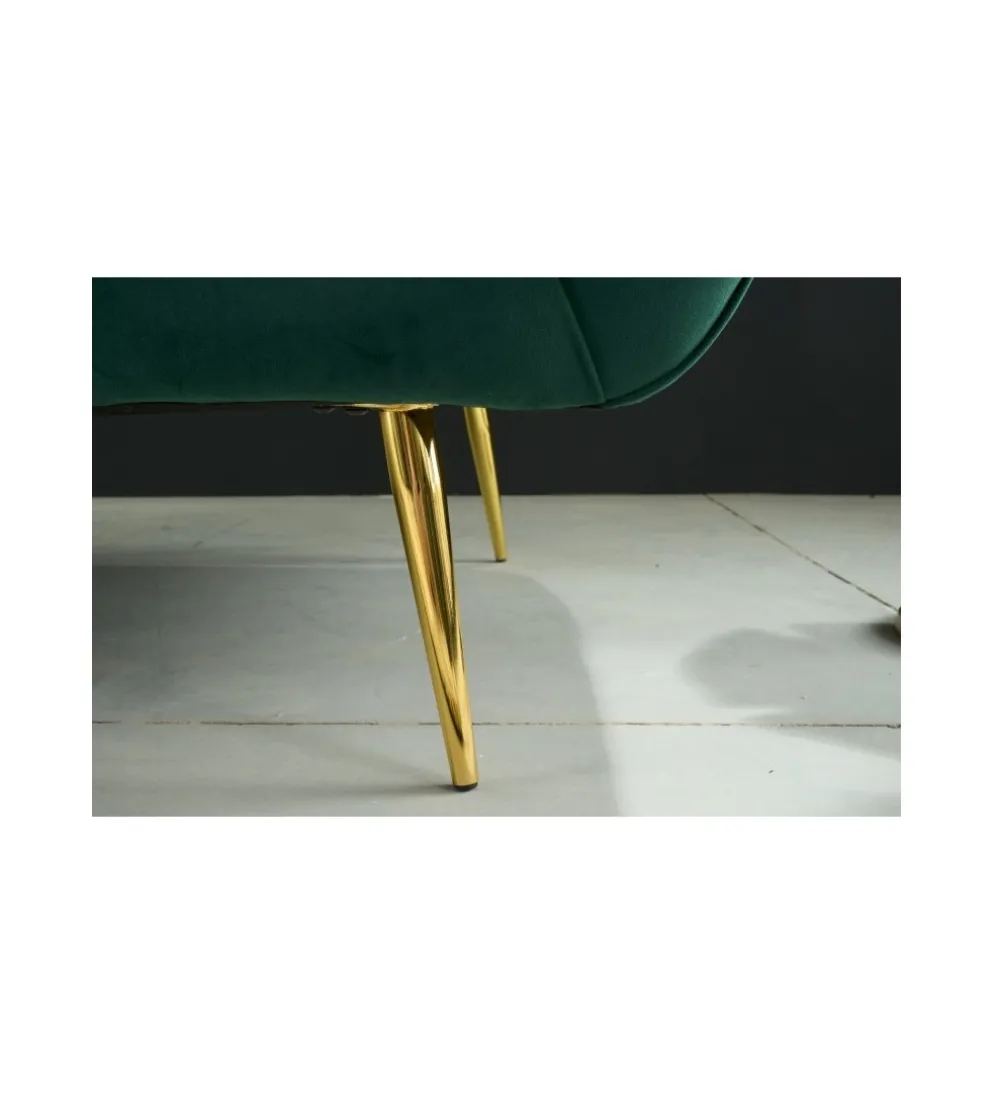 Sofa dwuosobowa Scarlett 165 cm szmaragdowo zielona