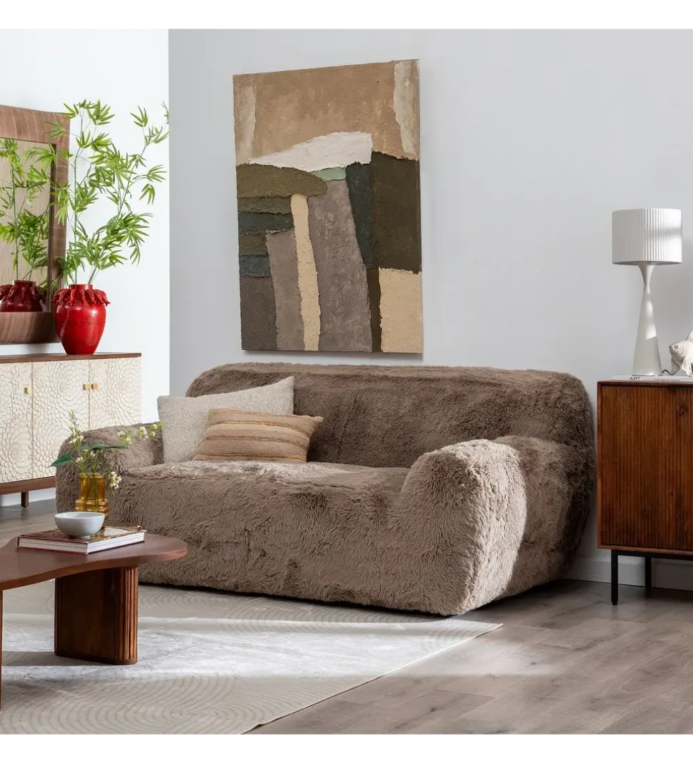Sofa dwuosobowa WOLLY 185 cm brązowy