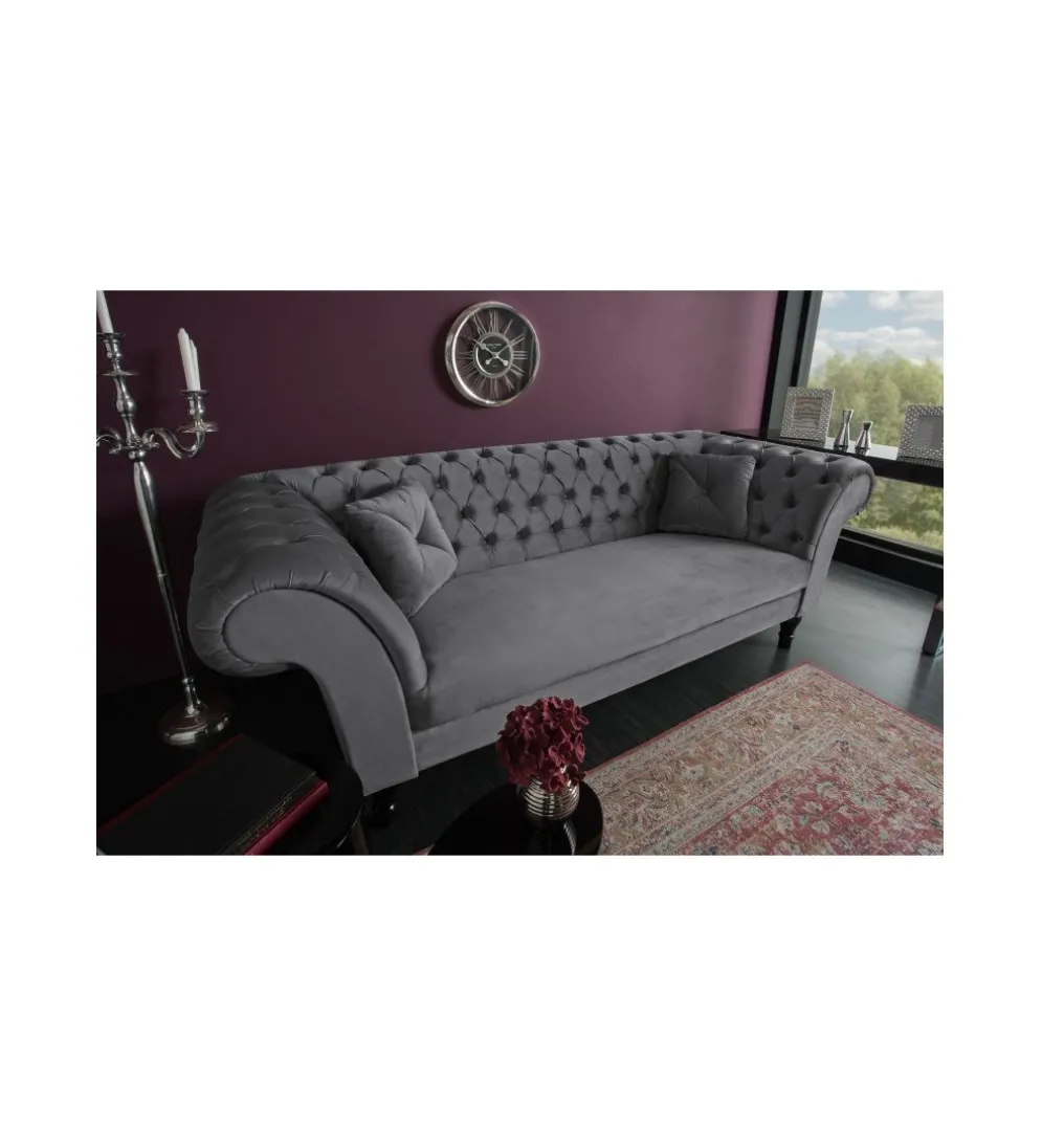 Sofa Euphoria 225 cm srebrno szara