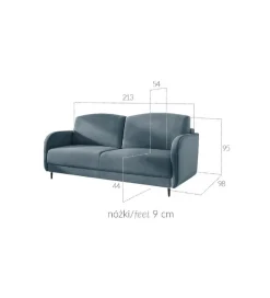 Sofa LUZON Laguna 215 cm z funkcją spania