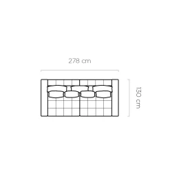 Sofa MOTTA BIGSOFA 278 cm z funkcją spania