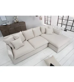 Sofa Narożna HEAVENLY Heaven 255 Cm naturalny len