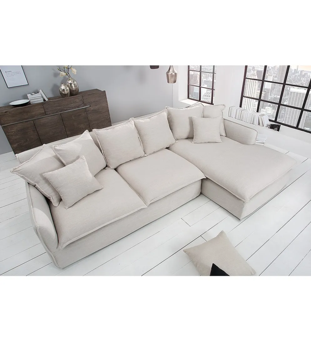 Sofa Narożna HEAVENLY Heaven 255 Cm naturalny len