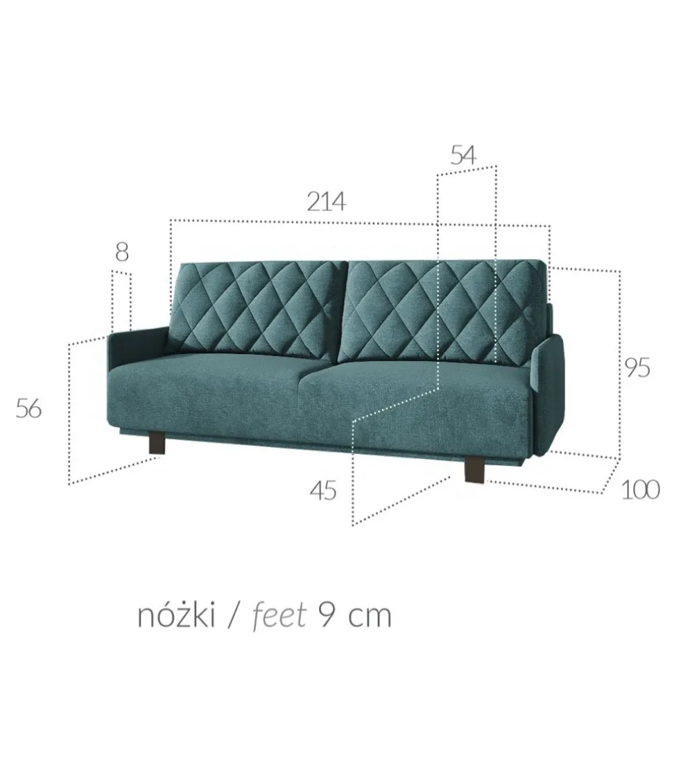 Sofa NEGROS Ikaria 214 cm z funkcją spania