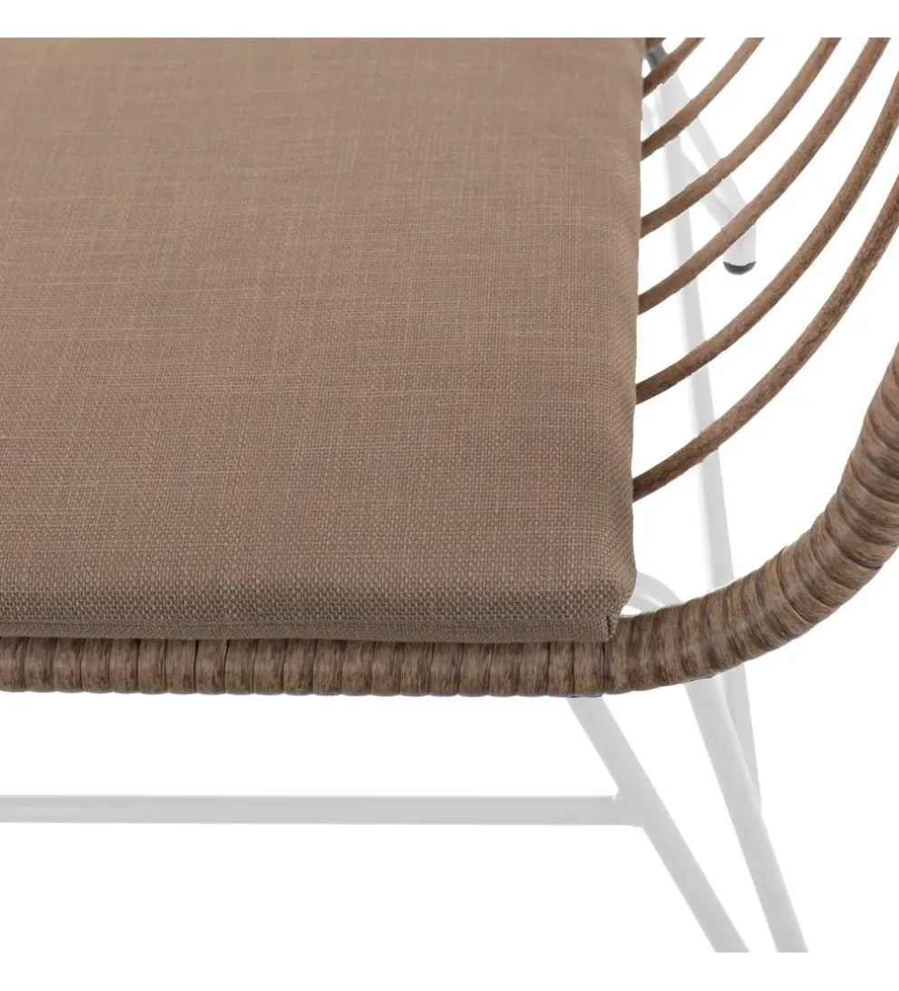Sofa ogrodowa ARIKI 121 cm naturalna biała