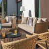 Sofa ogrodowa NIVA 171 cm naturalna czarna