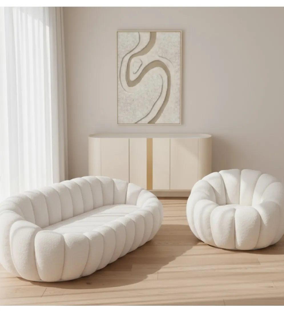 Sofa PUFETER 199 cm biała