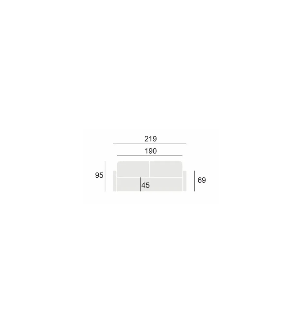 Sofa RAVELLO 219 cm z funkcją spania