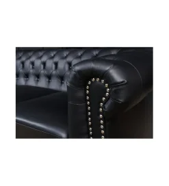 Sofa RONNI Chesterfield 205 cm czarna