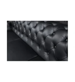 Sofa RONNI Chesterfield 205 cm czarna