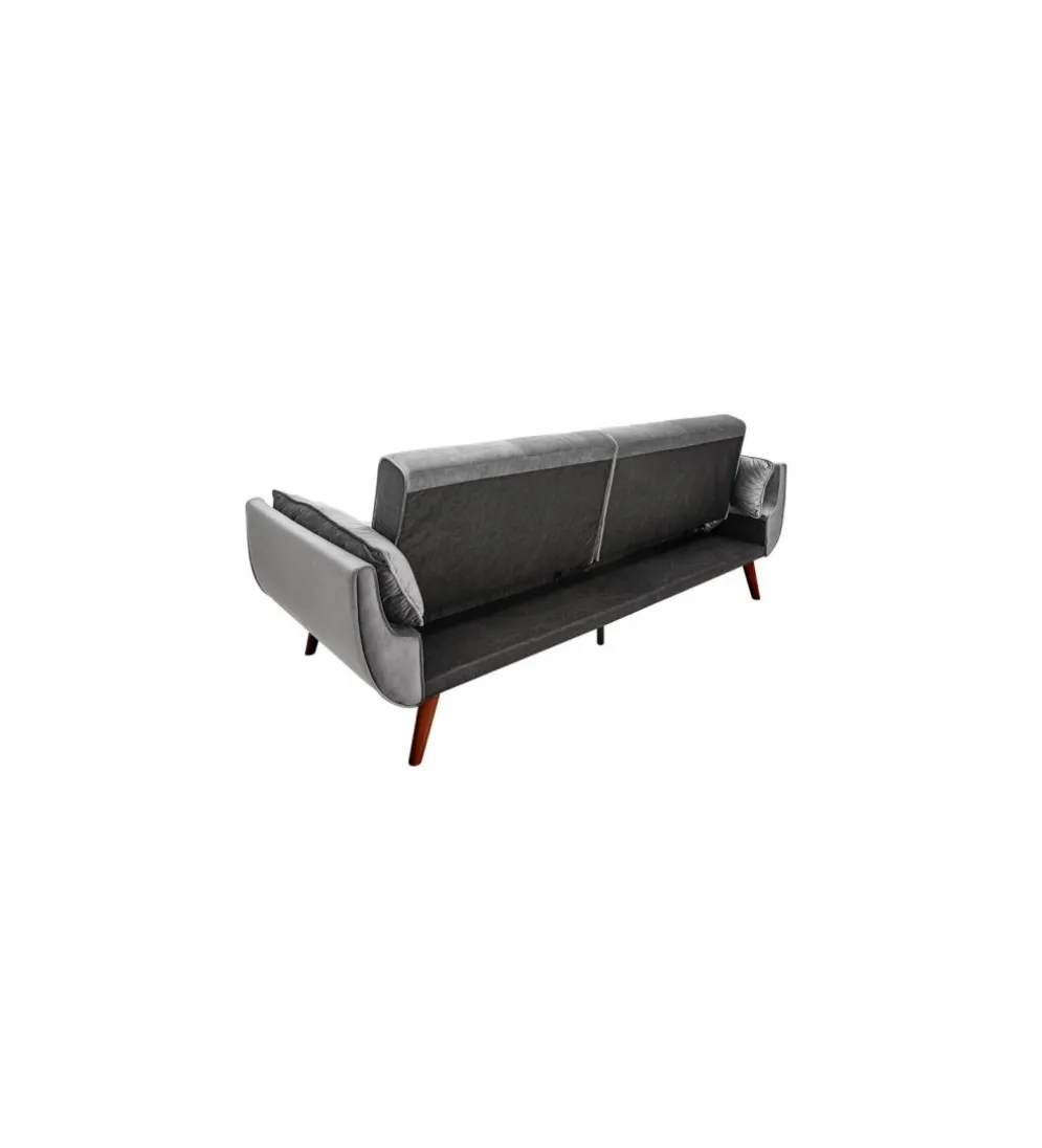 Sofa rozkładana BELLA 215 cm różany aksamit Puella