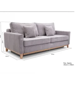Sofa rozkładana DANILO 214 cm z funkcją spania