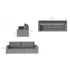 Sofa rozkładana LAZARO 245 cm z funkcją spania