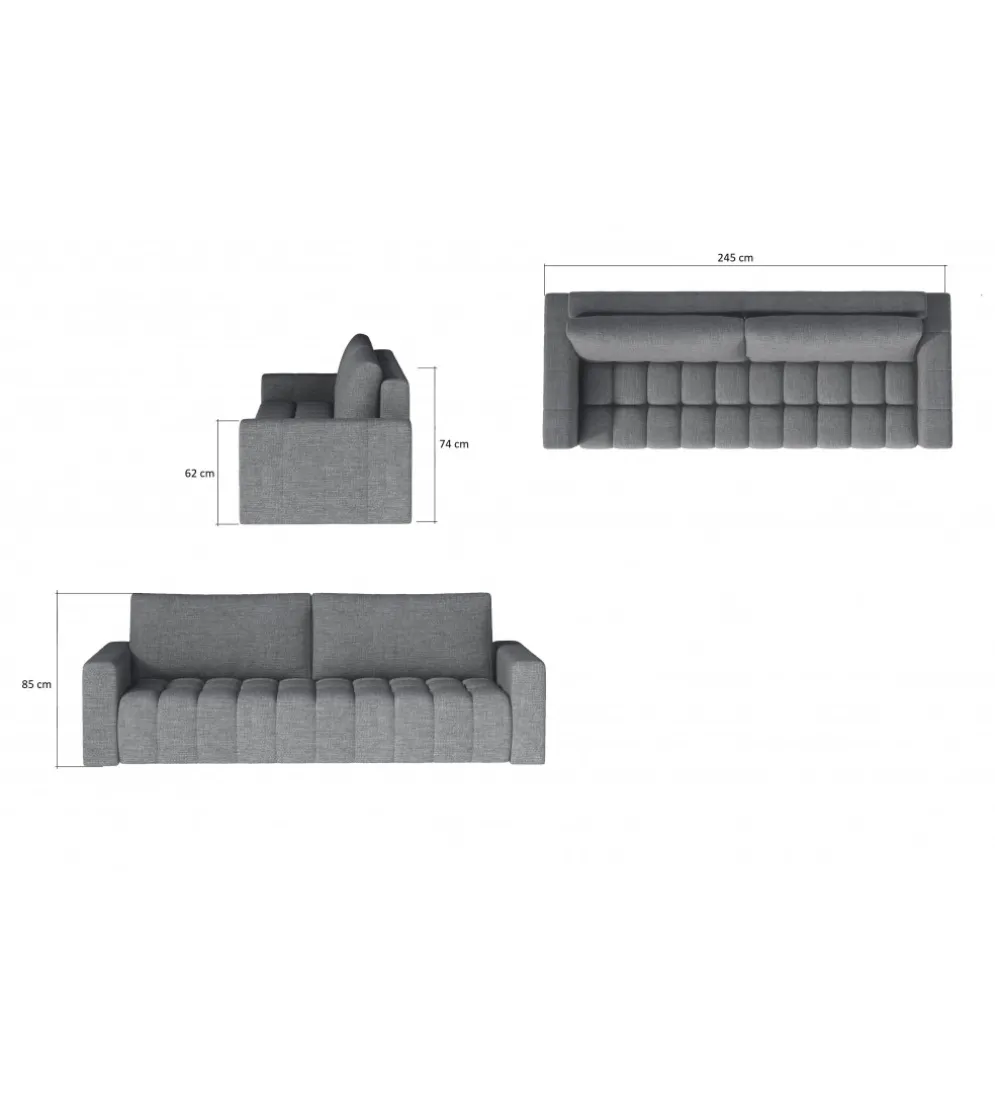 Sofa rozkładana LAZARO 245 cm z funkcją spania