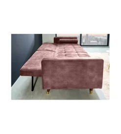 Sofa rozkładana MANILLA 196 cm różowa