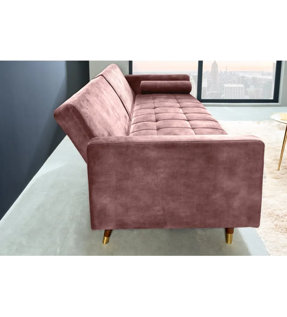 Sofa rozkładana MANILLA 196 cm różowa
