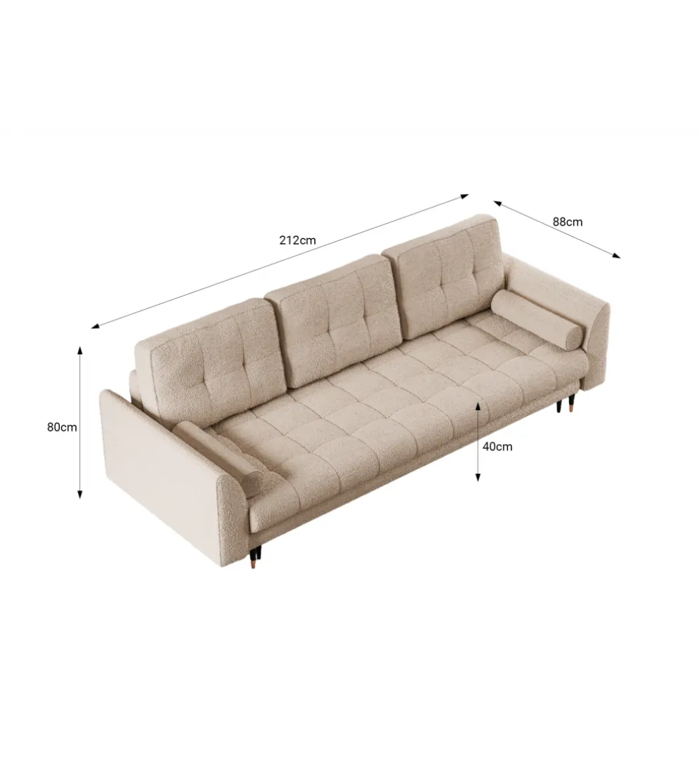 Sofa rozkładana OFELIA 212 cm z funkcją spania