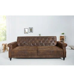 Sofa rozkładana RAYAN 220 cm antyczny brąz