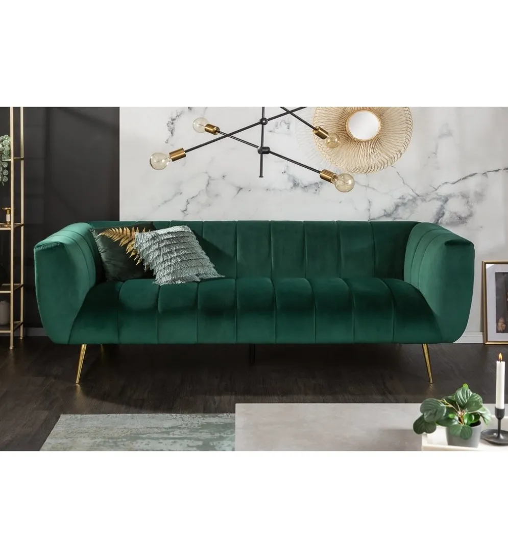 Sofa Scarlett 225 cm szmaragdowa zieleń