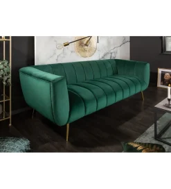 Sofa Scarlett 225 cm szmaragdowa zieleń