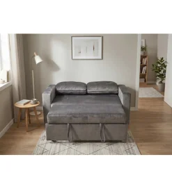 Sofa SMART 140 cm z funkcją spania welwet szary