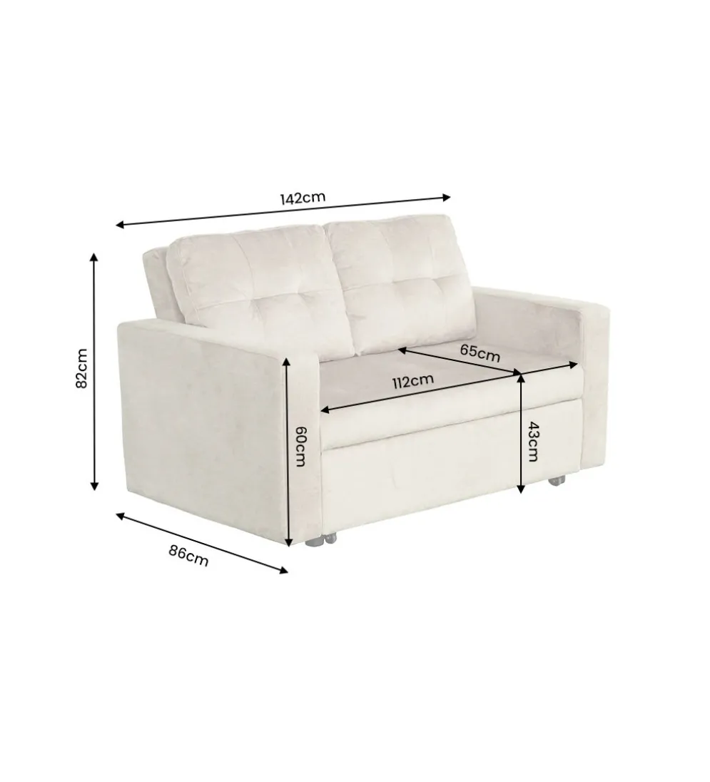 Sofa SMART 140 cm z funkcją spania zielony