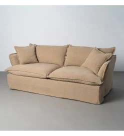 Sofa ZAPLASO 221 cm beżowa