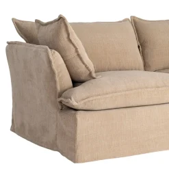 Sofa ZAPLASO 221 cm beżowa