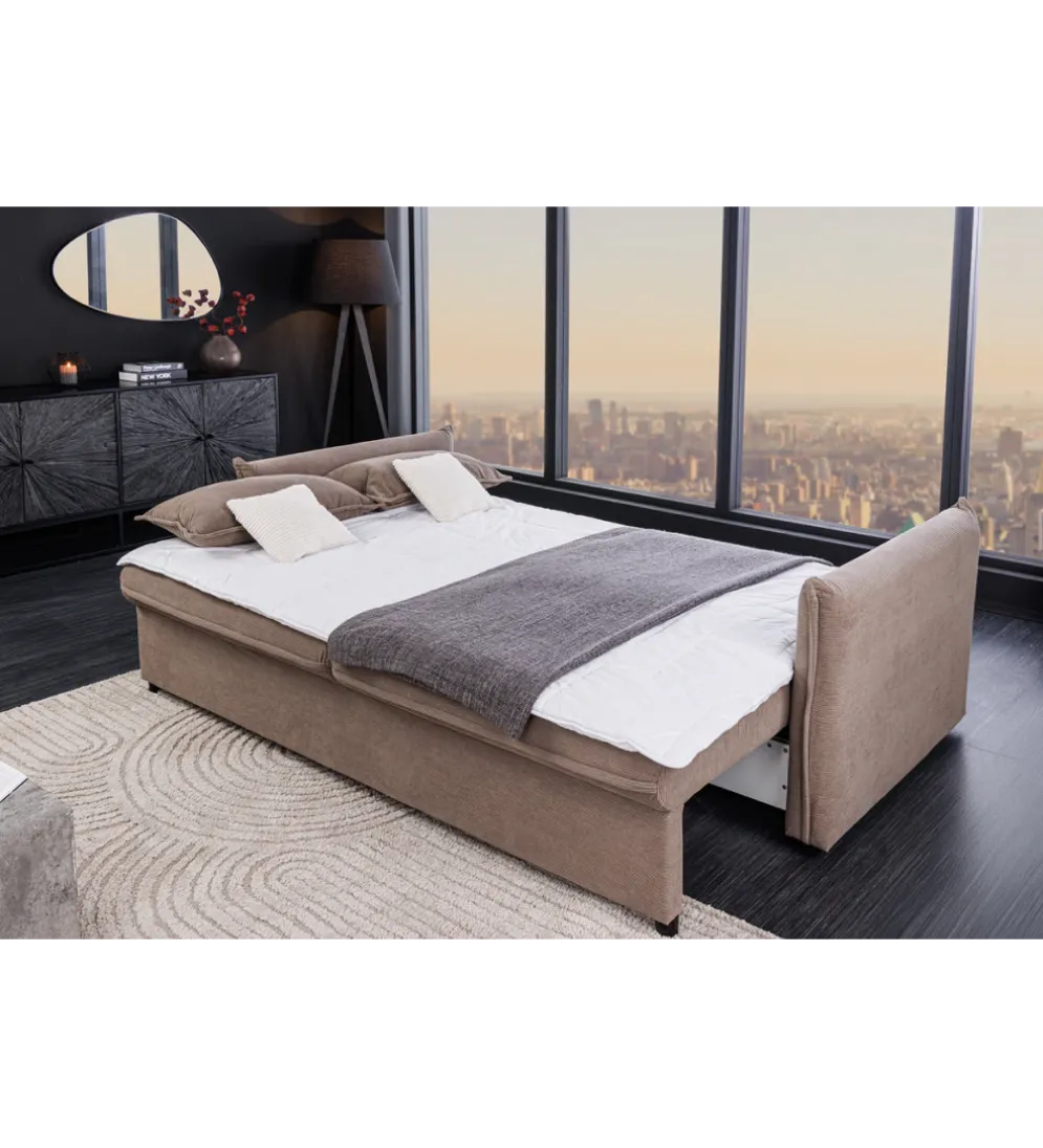 Sofa z funkcją spania APARTMENT 215 cm taupe