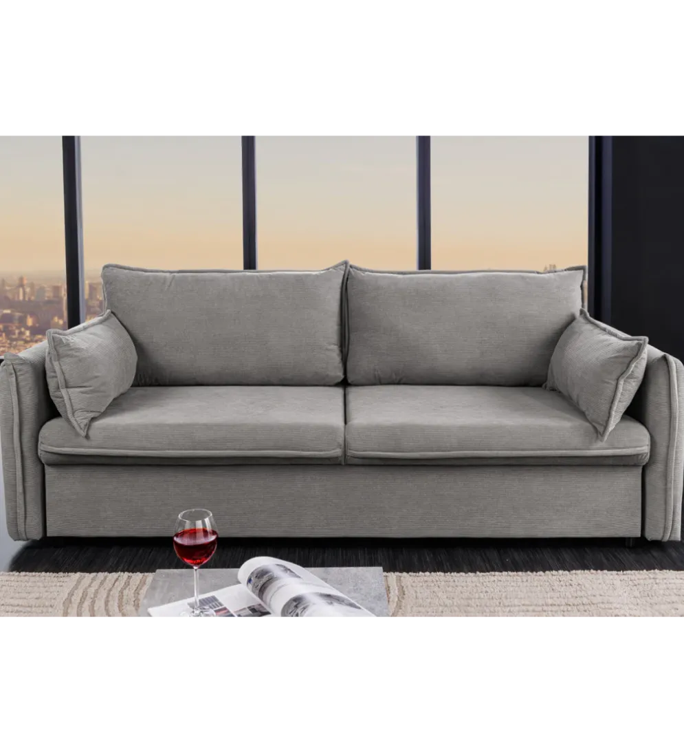 Sofa z funkcją spania APARTMENT 215 cm szara