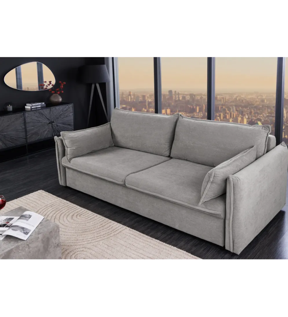 Sofa z funkcją spania APARTMENT 215 cm szara