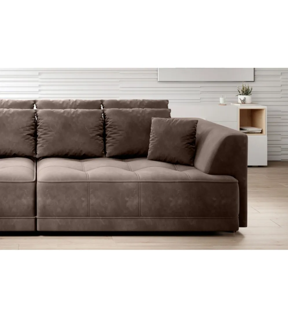 Sofa z funkcją spannia Big SofaTiga 302 cm z elektrycznie wysuwanym siedziskiem