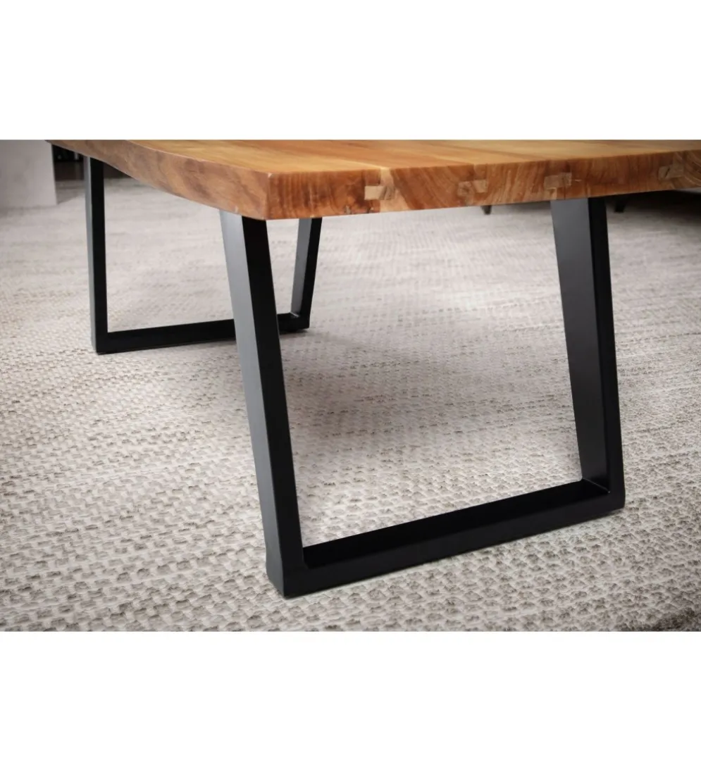 Solik kawowy FRIGI 120 cm drewno akacja