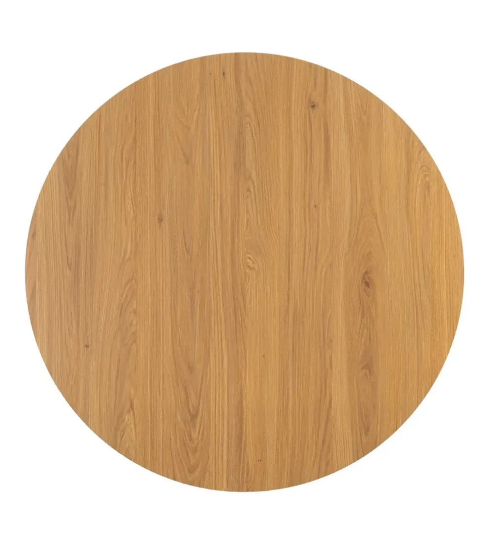 Stół AGARA 100 cm czarny naturalny blat