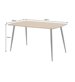 Stół APARTMENT 140 cm naturalny